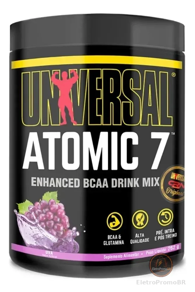 Universal Bcaa Atomic 7 Uva 262g Zero Açucares Universal Nutrition