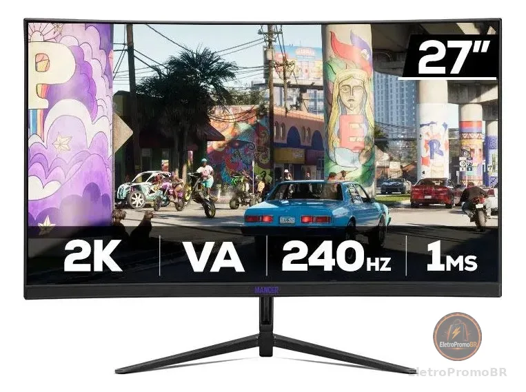 Monitor Gamer Mancer Valak Vx6s, 27 Pol, Va, Curvo,2k, 240hz