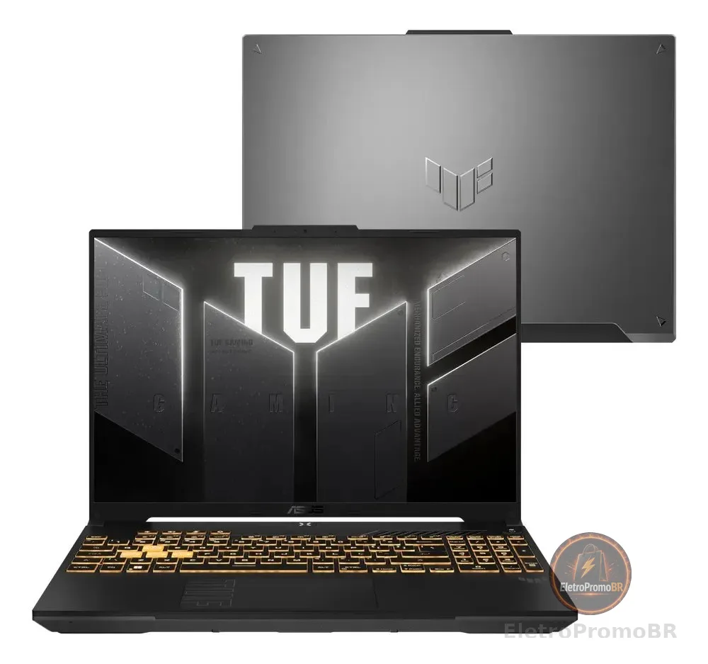 Notebook ASUS TUF Gaming F16, NVIDIA RTX 3050, Intel Core 5 210H 2,2 GHz, 8GB RAM, 512GB SSD, KeepOS Linux, Tela 16" FHD+ Nível IPS 144Hz, Mecha Gray - FX607VJ-RL002