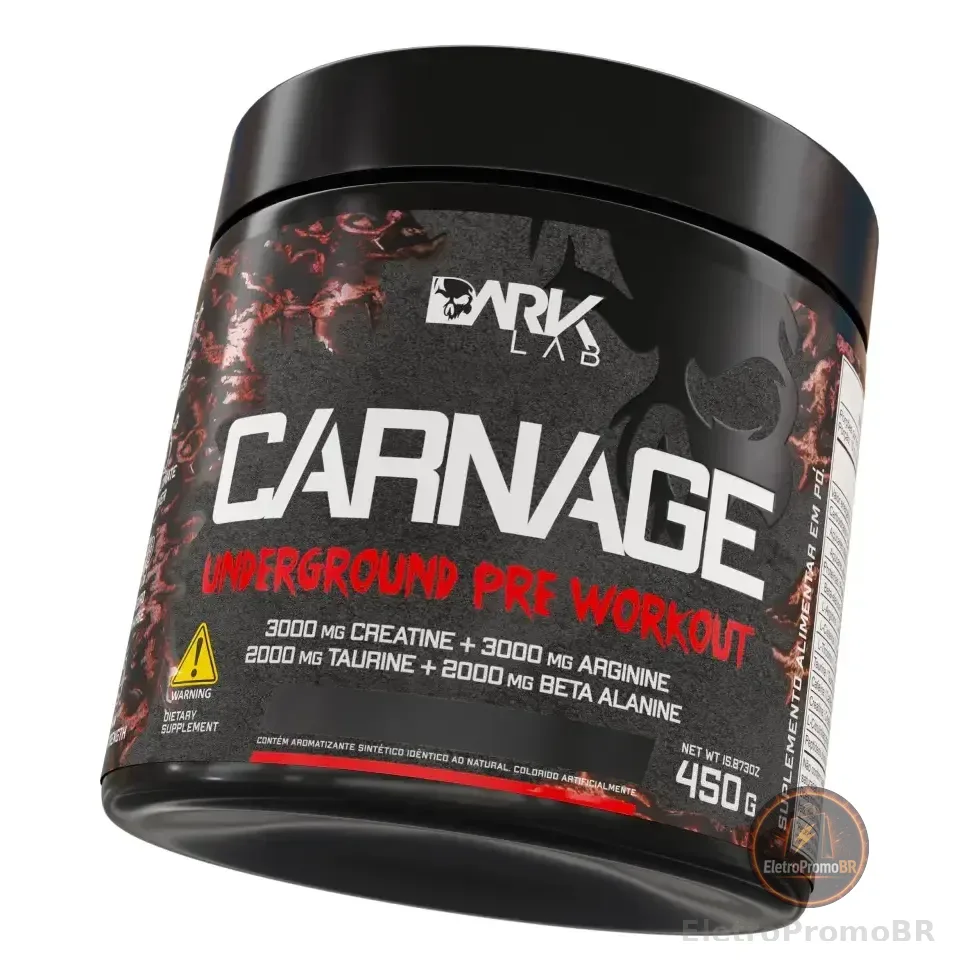 Pre Treino Carnage Pink Lemonade 450g Com Creatina Dark Lab