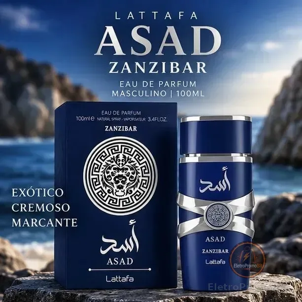 Lattafa Asad ZANZIBAR Masculino 100ml Eau de Parfum Original