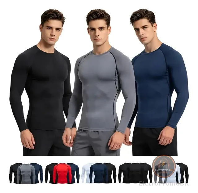 Kit 3 Camisetas Térmicas Masculina Térmica Proteção Solauv50