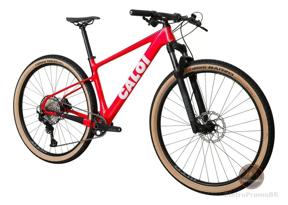Bicicleta Caloi Elite Carbon Sport Slx 12v 29 Rockshox 2025 Cor Vermelho