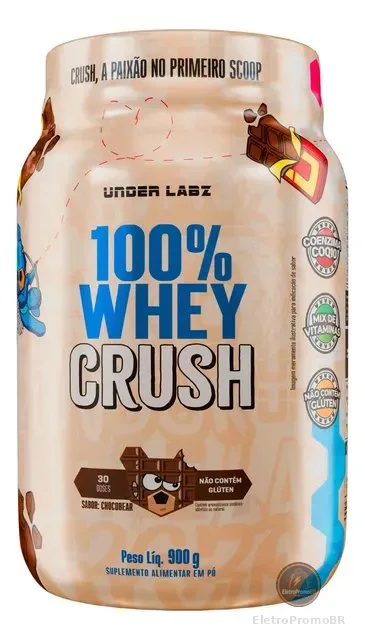 100% Whey Crush Under Labz Concentrado Coenzima Q10 Bcaa's
