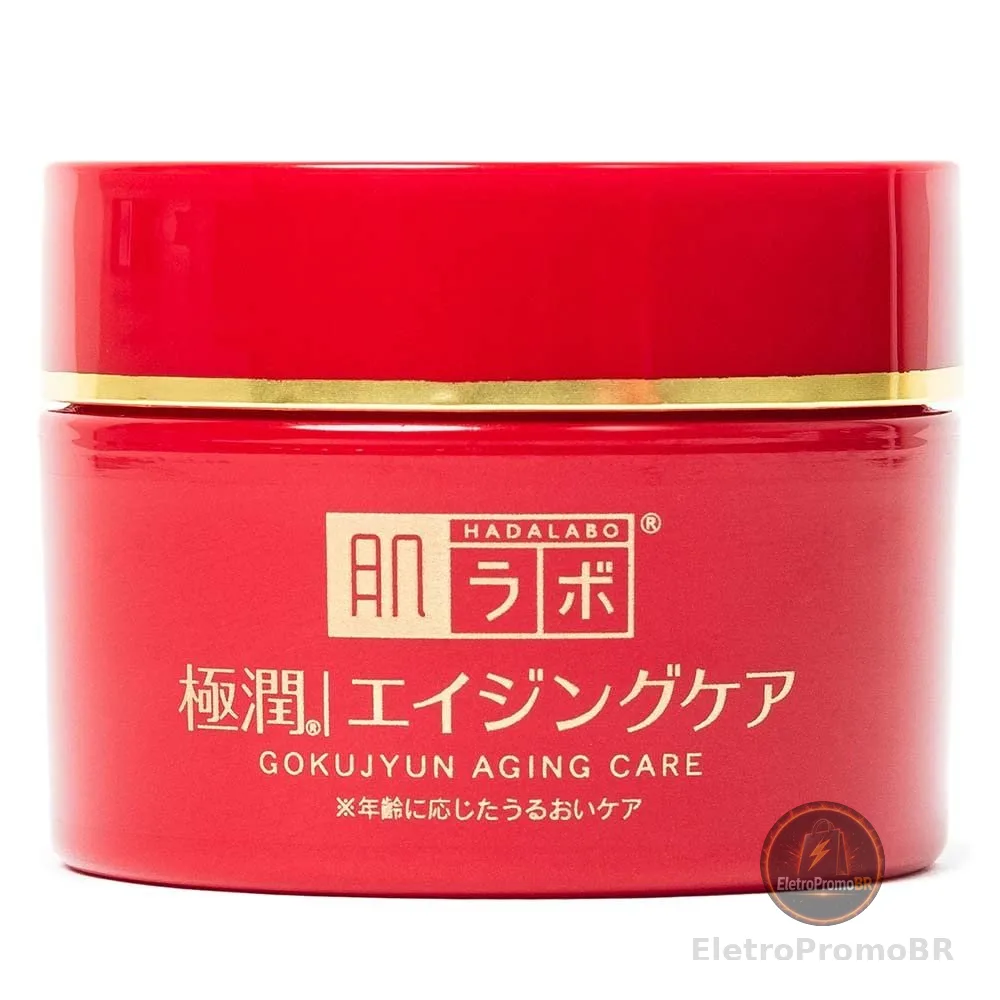 Hada Labo® Gokujyun Aging Cream creme facial para peles maduras com ação anti-idade e combinação de Ácido Hialurônico, Niacinamida e Manteiga de Karitè 50g