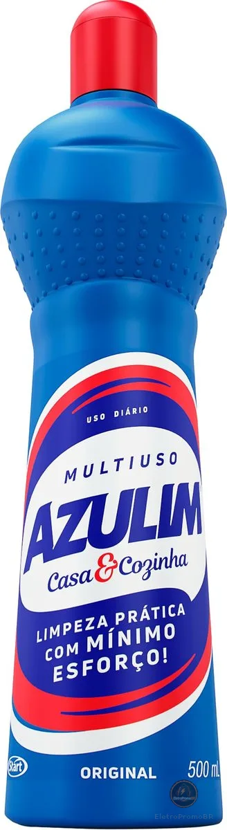 Multiuso Azulim Original, 500ml | Limpador Multiuso Prático Para as Superfícies Laváveis, Desengordura, Remove Incrustações, Fuligem, Poeira e Marcas de Dedos, Aroma Fresco de Lavanda