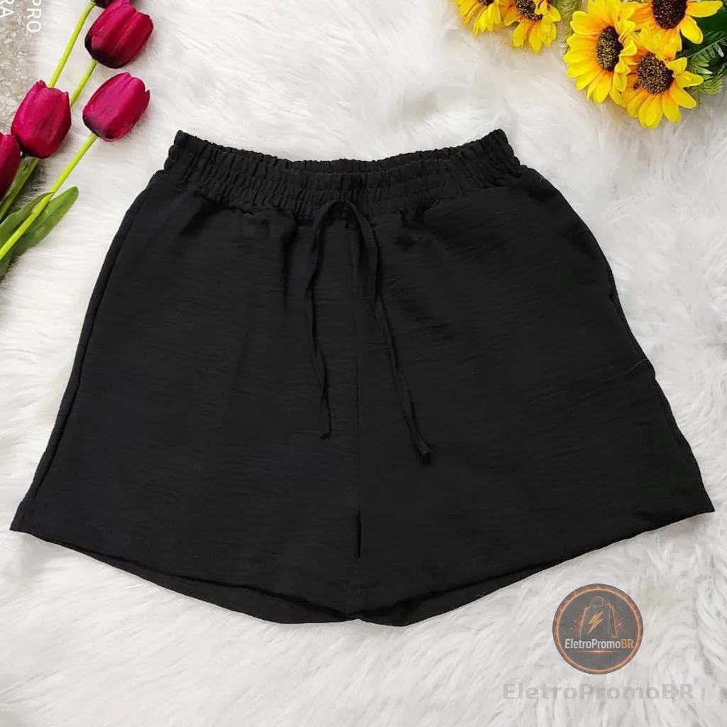 Short Duna Feminino Básico Leve Verão Atlético
