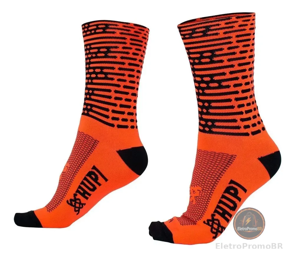 Meia Hupi Biometria Laranja Neon - Alaranjado Alaranjado Único