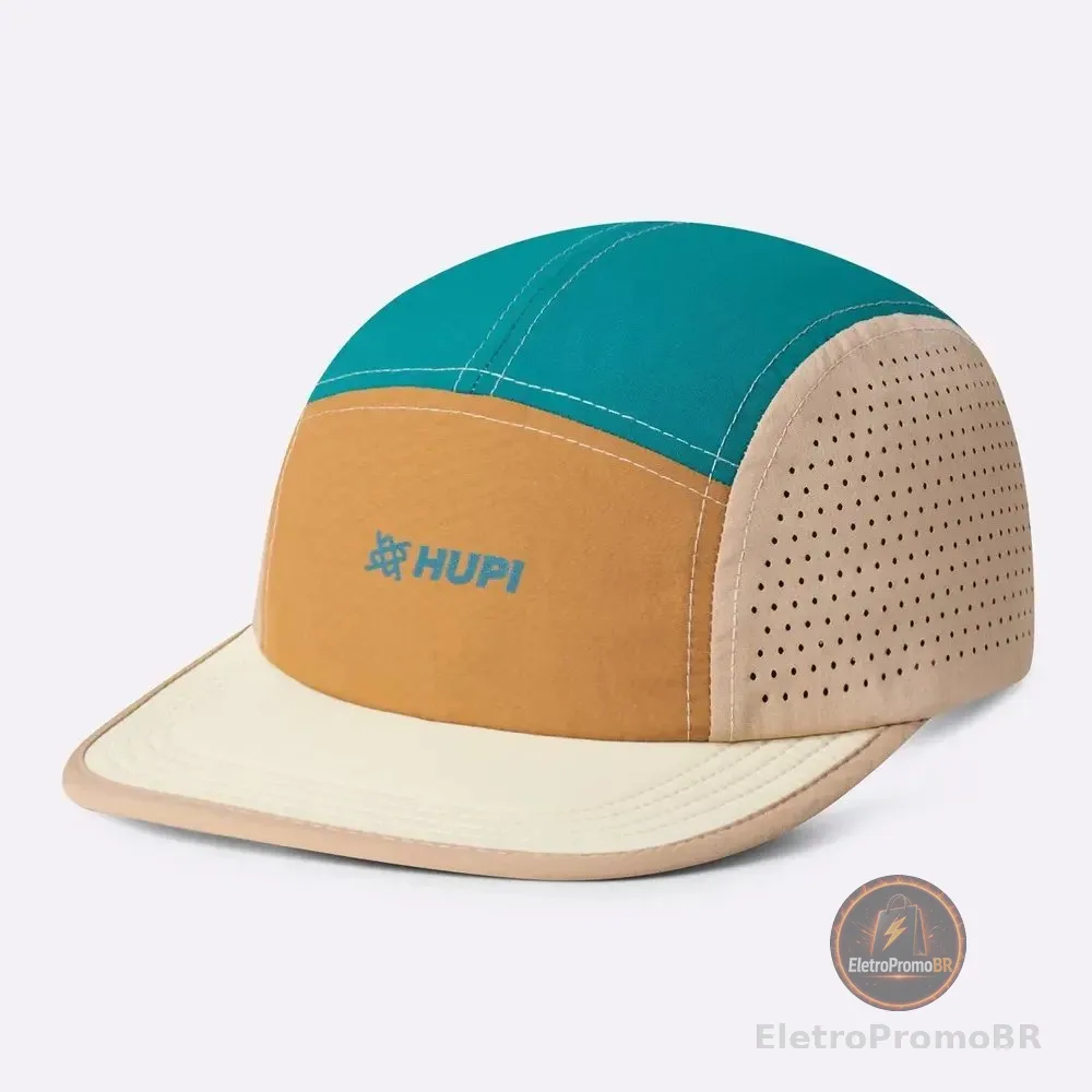 Boné Para Corrida Hupi Run Supreme Air Unissex Bege Bege/marrom Único