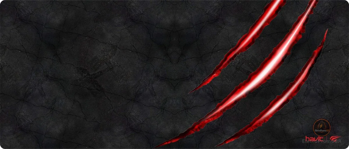Havit Mouse Pad Grande Gamer MP860, 70 X 30 Cm, Tecido de Malha Fina, Base de Borracha Antiderrapante, Design com Bordas Costuradas, Útil para Cobrir Teclado, Mouse e Outros Objetos, Preto