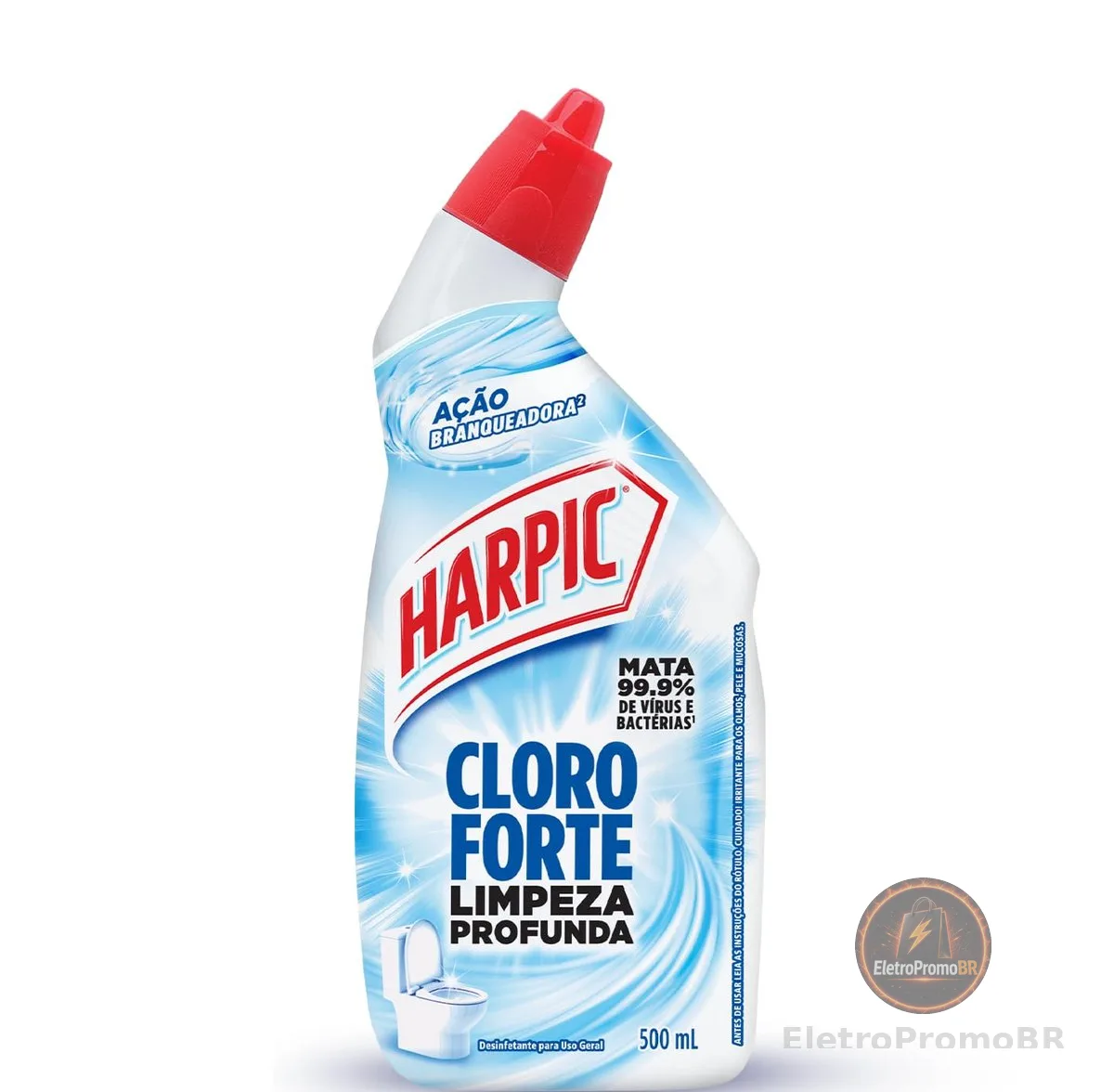 Harpic Power Plus Cloro Forte Desinfetante Sanitário com Cloro Ativo 500ml