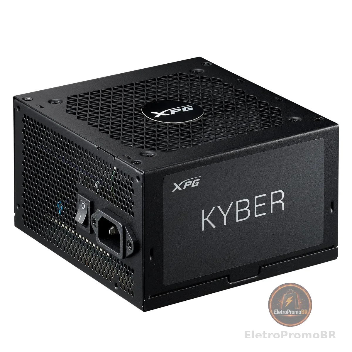Fonte XPG Kyber II 850W Fonte de Alimentação ATX – Certificação Gold 80 PLUS e Cybenetics, não modular, compatível com ATX 3.1, conector 12V-2x6 para GPUs de última geração, eficiência de até 91,40%