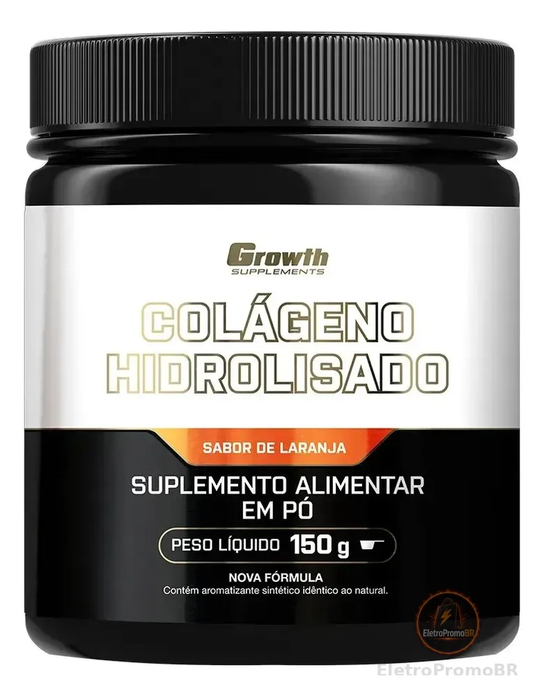 Colágeno Hidrolisado 150g Growth Supplements Laranja