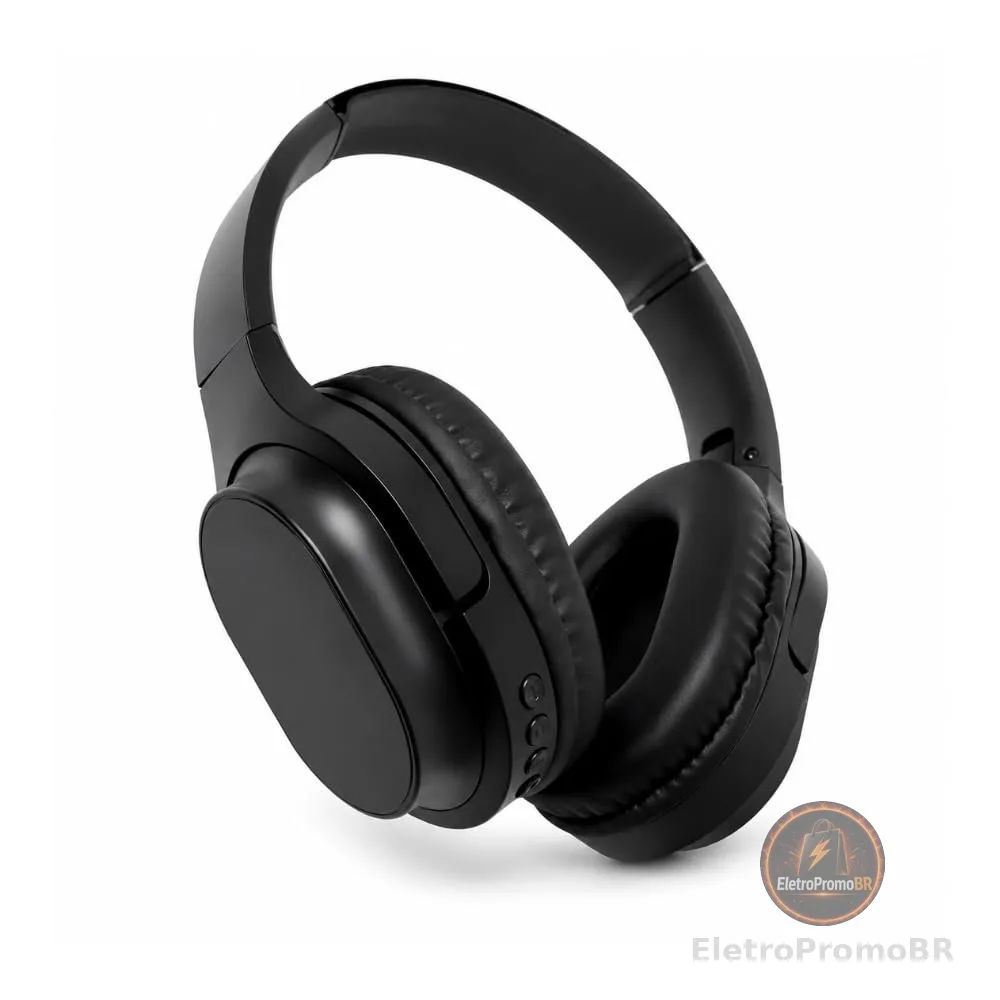 Fone De Ouvido Bluetooth 5.3 Headphone Sem Fio Fone Corrida Academia Com Cancelamento de Ruído On-ear Dobrável Qualidade PREMIUM Appari (Preto)