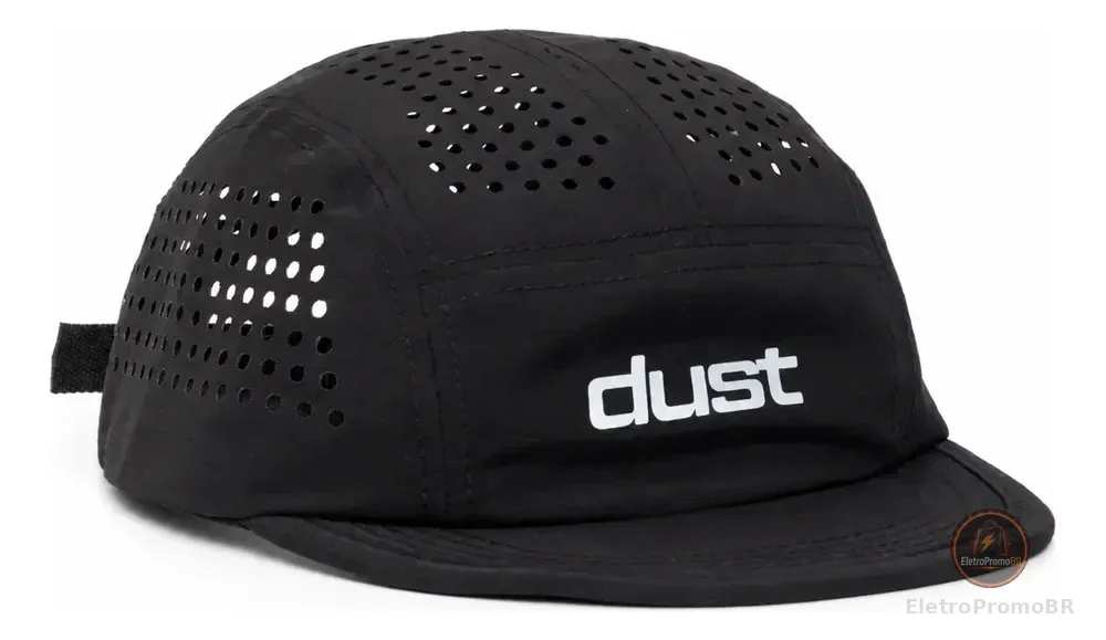 Boné Five Panel Performance Airtech Corrida Aba Curta Dust Preto Un