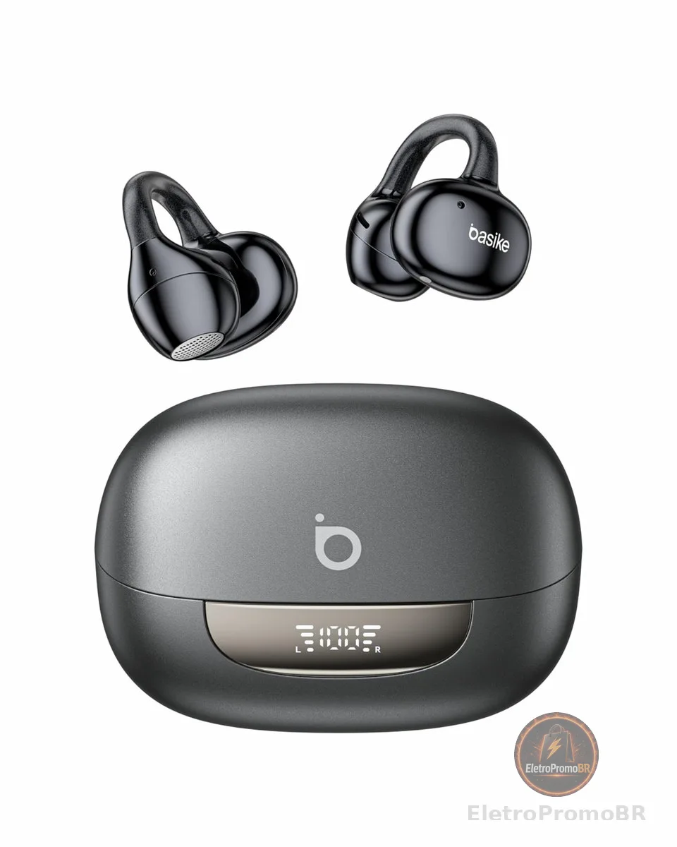 Basike Fone de Ouvido Bluetooth Esportivo para Corrida, Clip-On Open-Ear