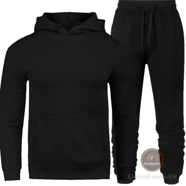 Conjunto Moletom Grosso Composto Calca E Blusa C/ Capuz