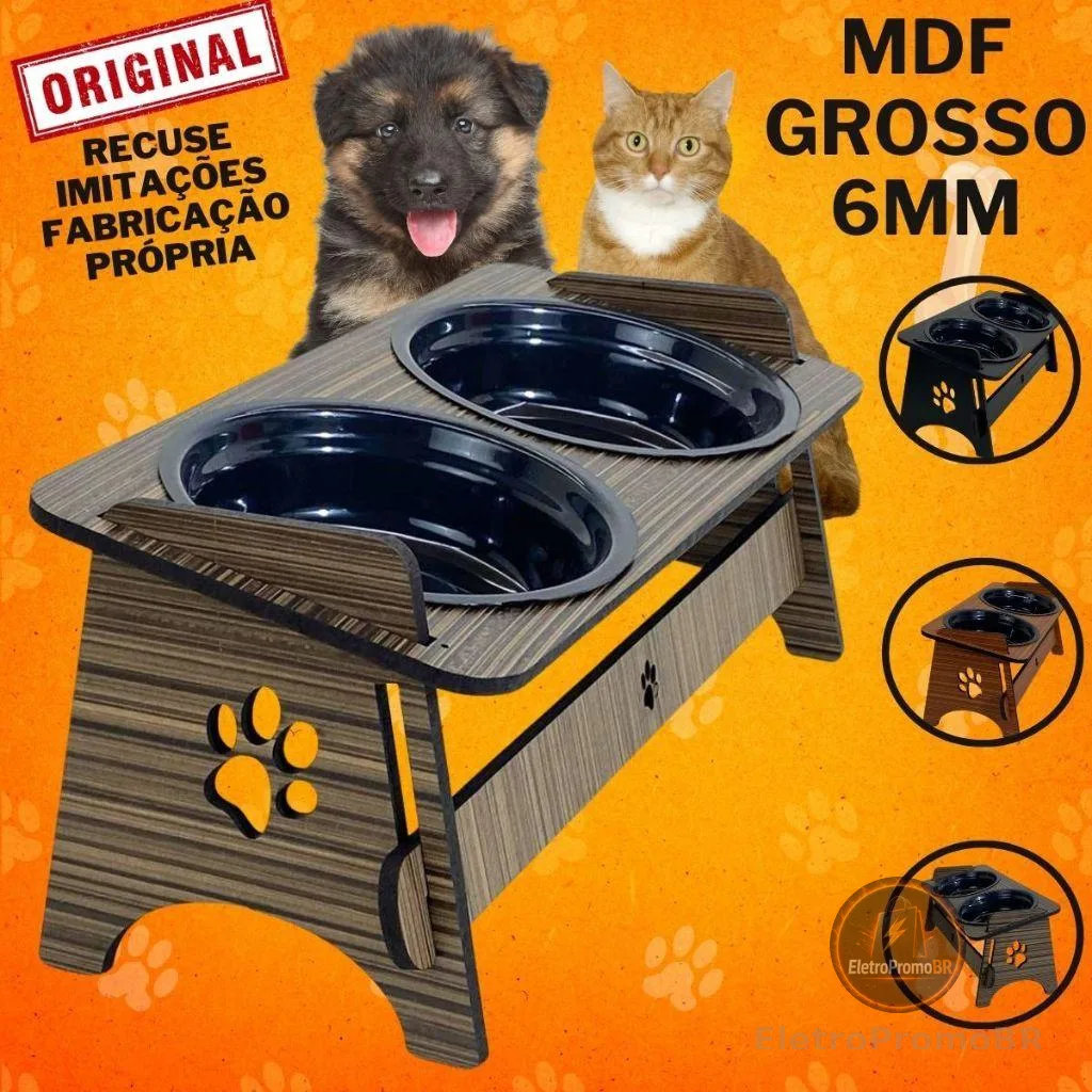 Comedouro  Bebedouro Pet Suspenso Para Gato e Cachorro Com TAMPAS