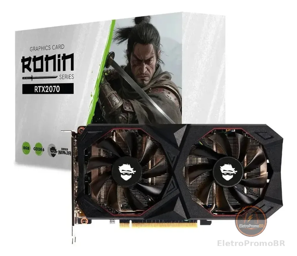 Placa De Vídeo Rtx 2070 Gamer Ninja Ronin 8gb Gddr6