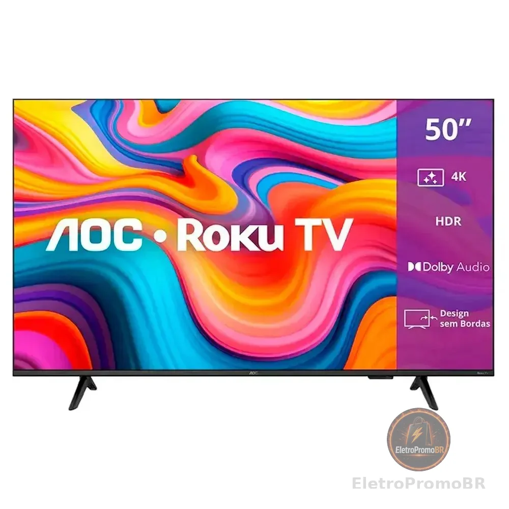 Smart Tv AOC 50'' Roku 4K UHD DLED Wi-Fi Dolby Audio 50U7066