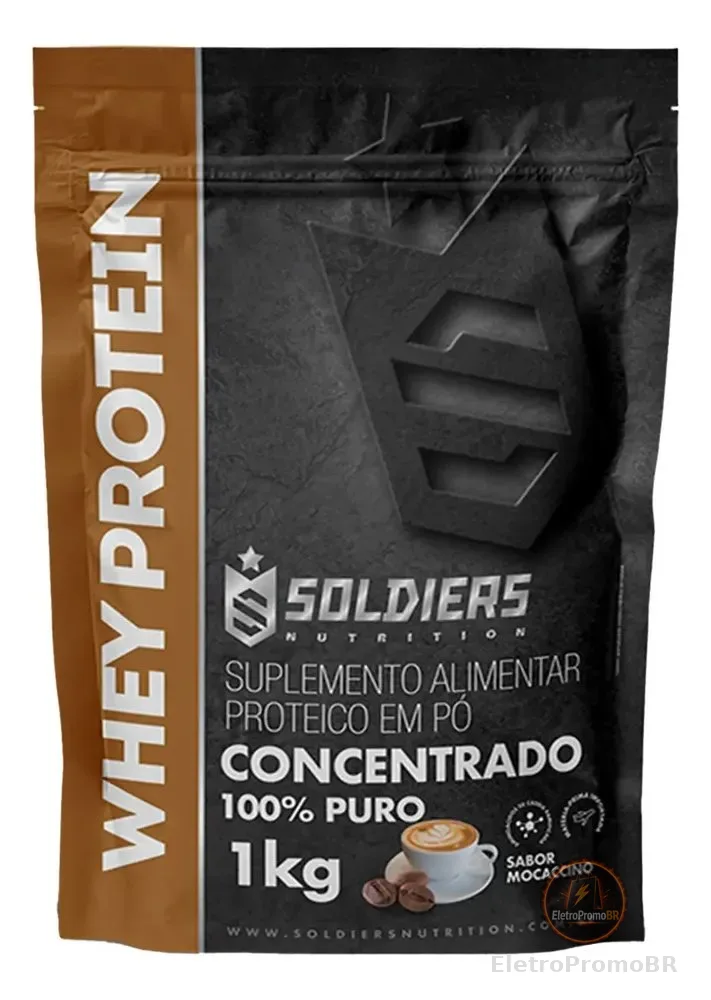 Whey Protein Concentrado 1Kg Sabor Mocaccino Soldiers Nutrition
