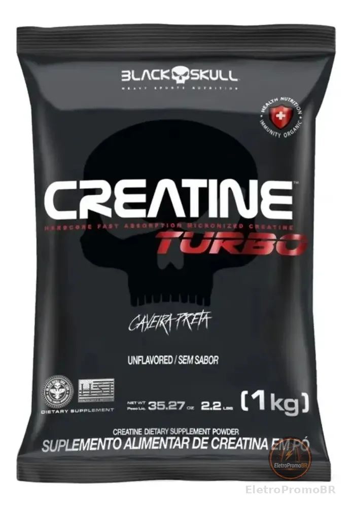 Creatina Turbo Refil 1kg Black Skull