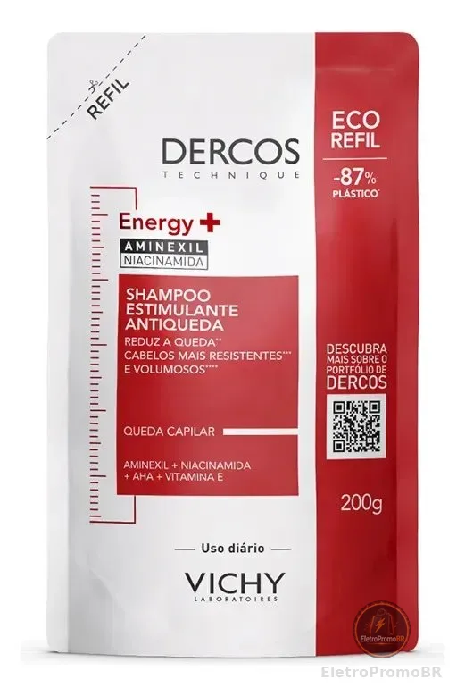 Shampoo Antiqueda Estimulante com Aminexil, Dercos Energy+ Vichy, 200g