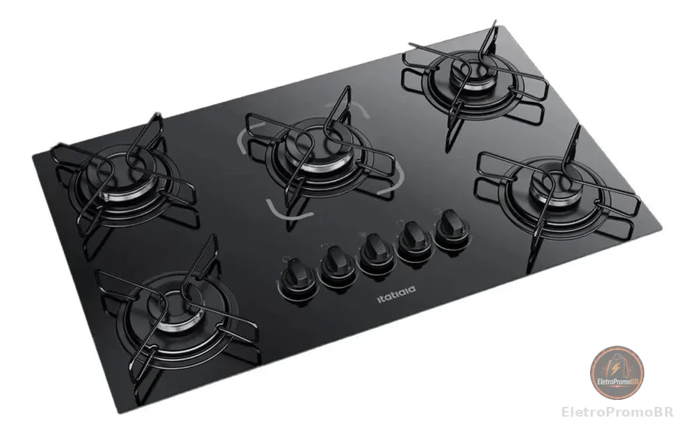 Cooktop Fogão Itatiaia Essencial 5 Bocas Bivolt Preto Preto 127/220v