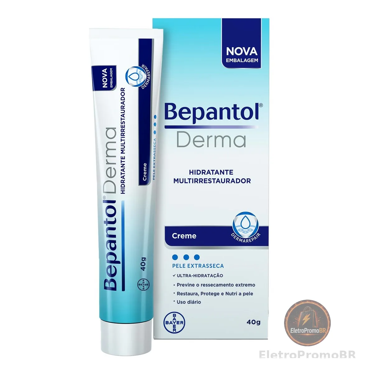 Bepantol Derma Hidratante Multirrestaurador para Pele Seca, 40g