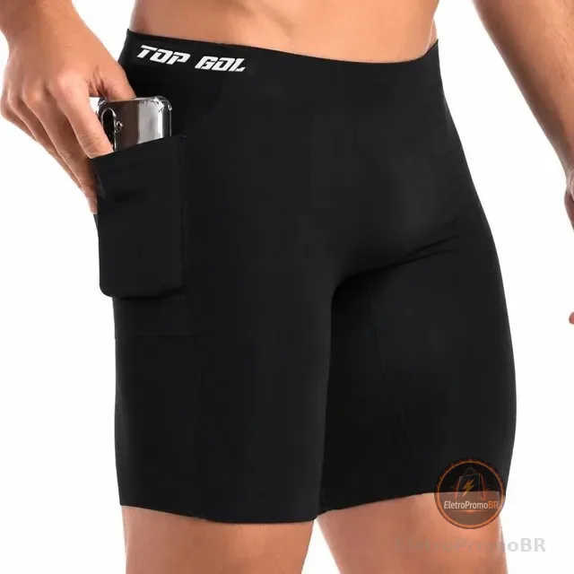 Bermuda Térmica Compressão Anti Assadura Short Com Bolso