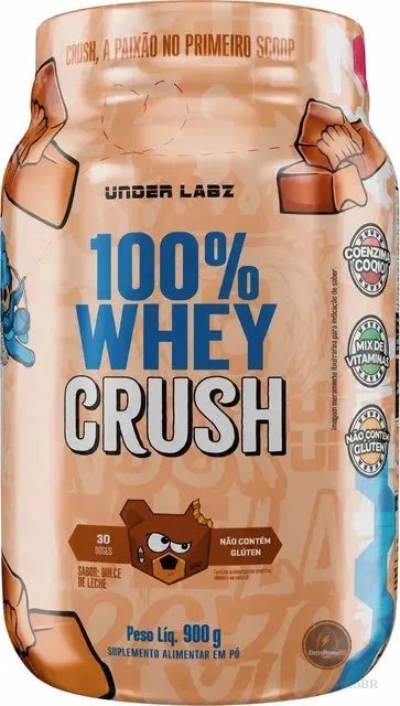 100% Whey Crush Under Labz Concentrado Coenzima Q10 Bcaa's