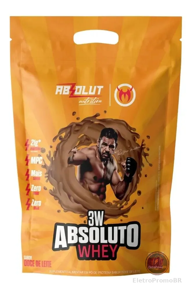 Whey 3w Minot Refil 900g Absolut Nutrition Doce De Leite