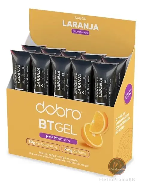 Dobro Bt Gel De Carboidrato - 10 Unidades De 30 Gramas Cada Sabor Beterraba com Laranja