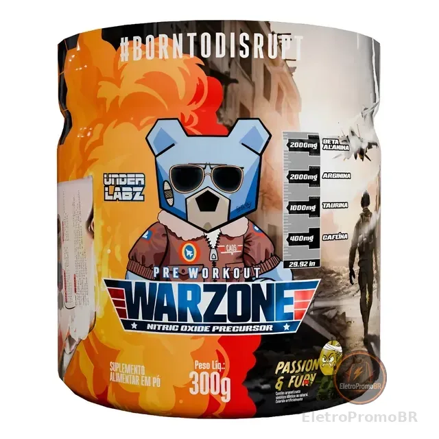Pré Treino Under Labz Warzone Cafeína Beta Alanina Arginina