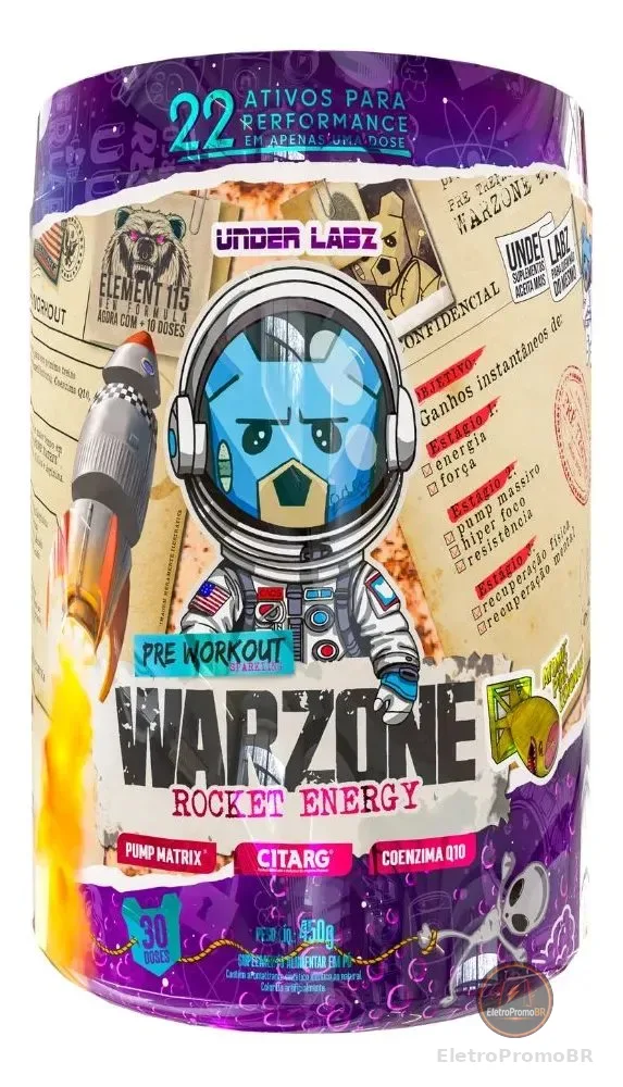 Warzone Rocket Energy 450g Atomic Pink Lemonade - Under Labz Limonada Rosa