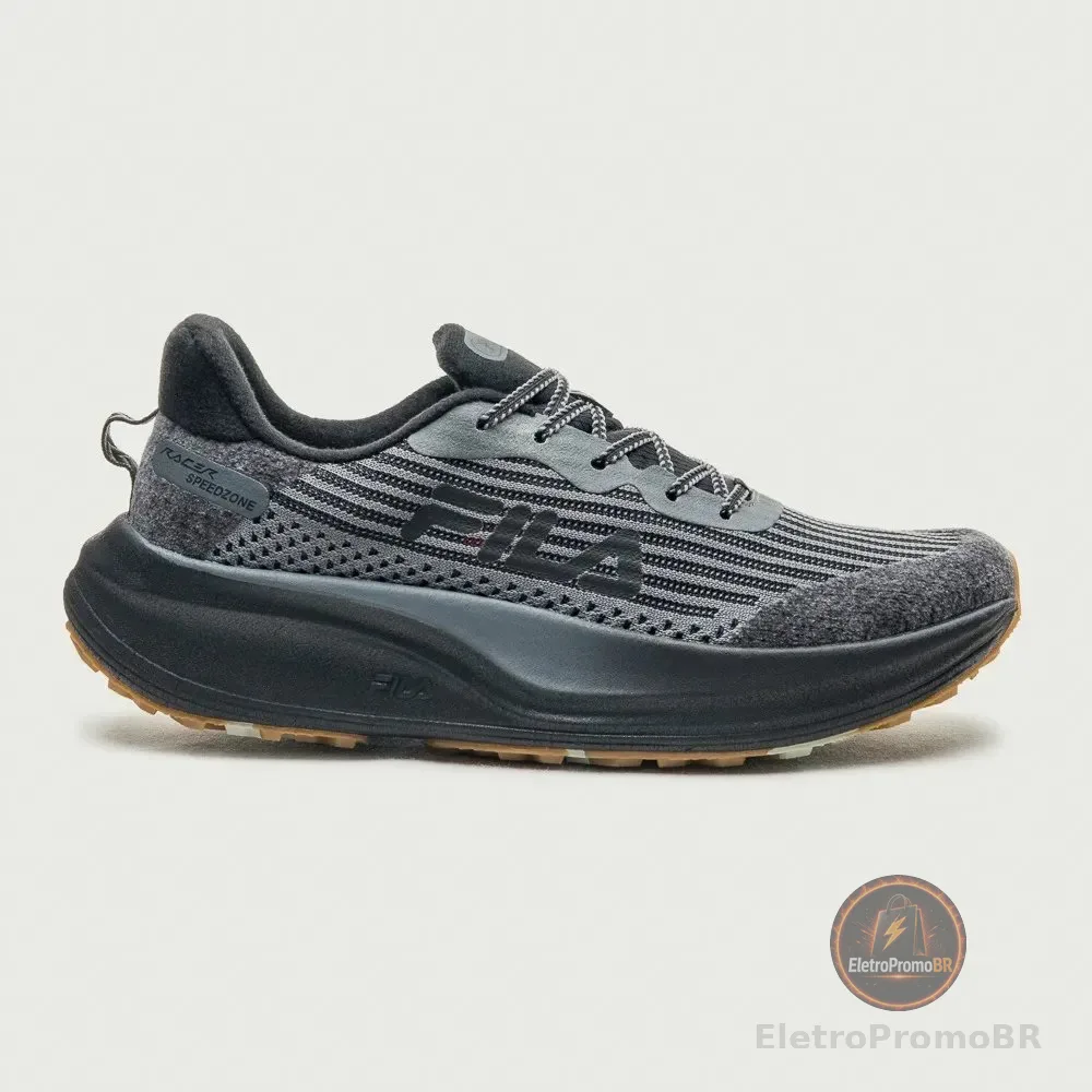 Tênis Feminino Racer Speedzone Tr Fila Grafite/preto Liso 34 Br