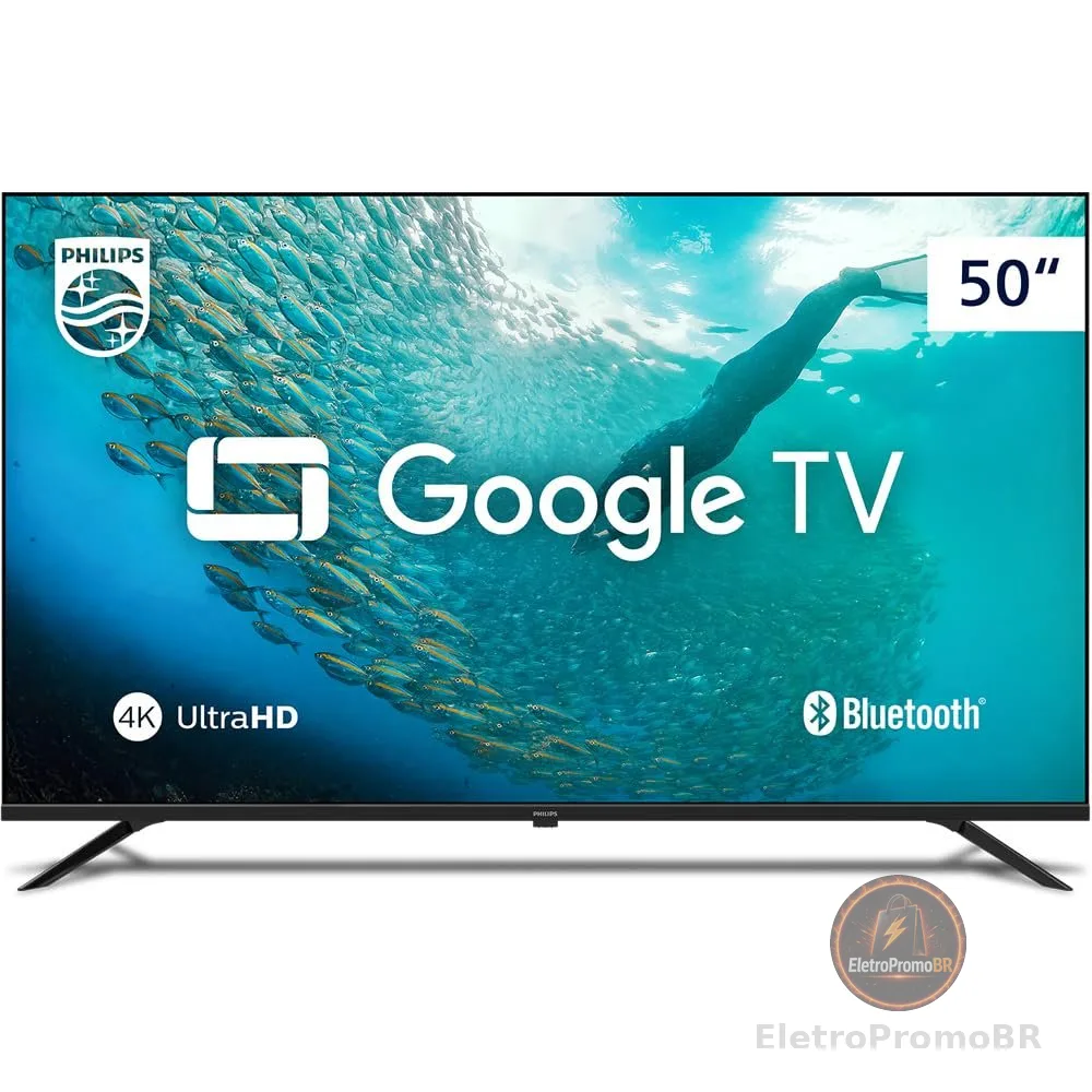 PHILIPS, Smart TV, 50'' 4K UHD, 50PUG7019/78, Google TV, Comando de Voz, HDR