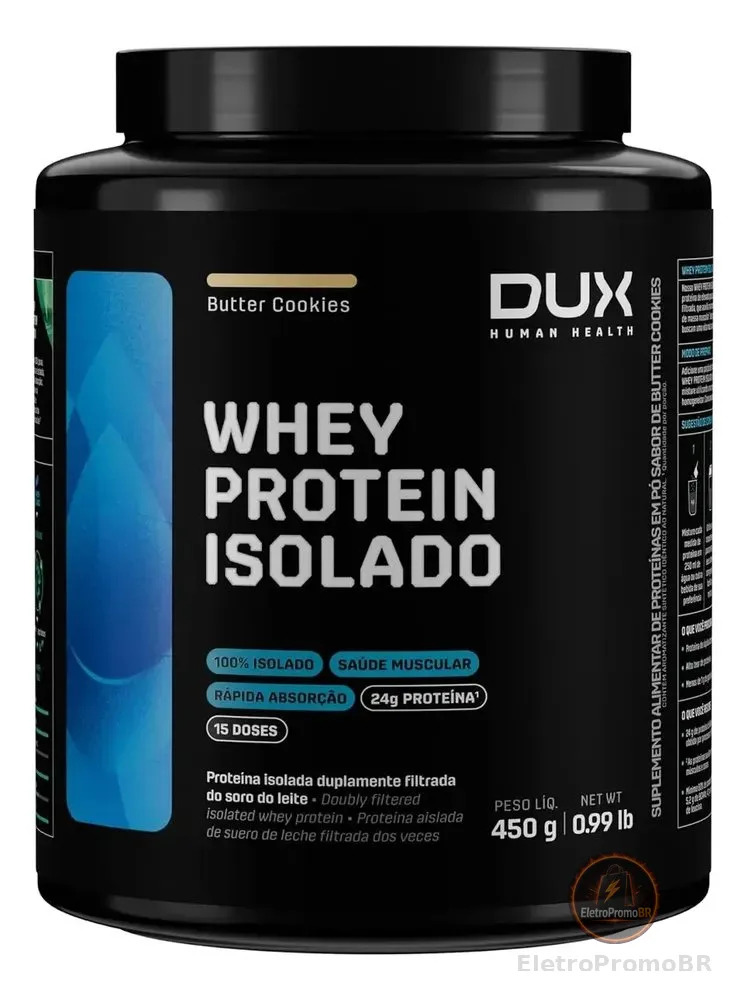 Whey Protein Isolado Dux Capuccino Premium 450g Butter Cookies