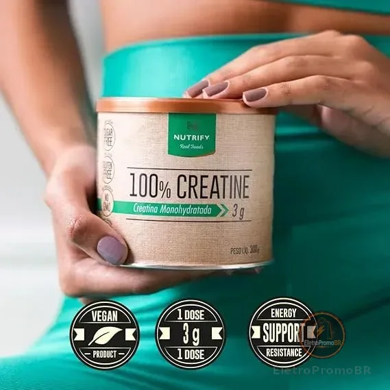 100% Creatine Nutrify 300g desempenho físico