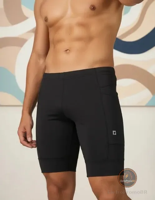 Shorts  Compressão De Corrida Masculino C/ Bolsos Promoção