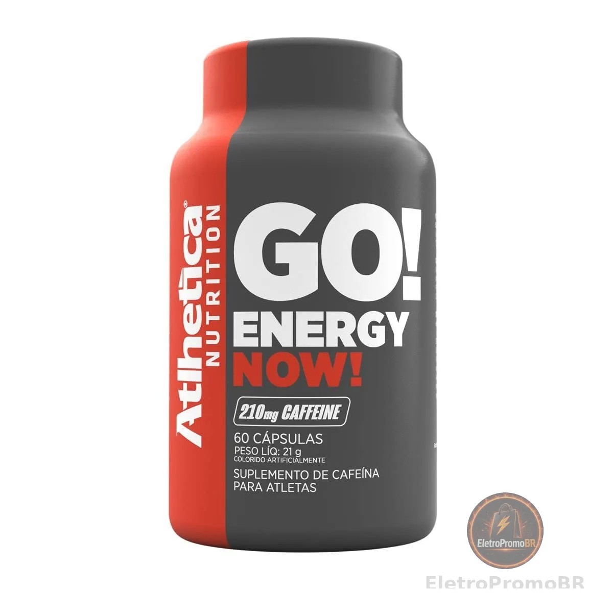 Energy Now - Cafeína 210mg (60caps), Atlhetica Nutrition
