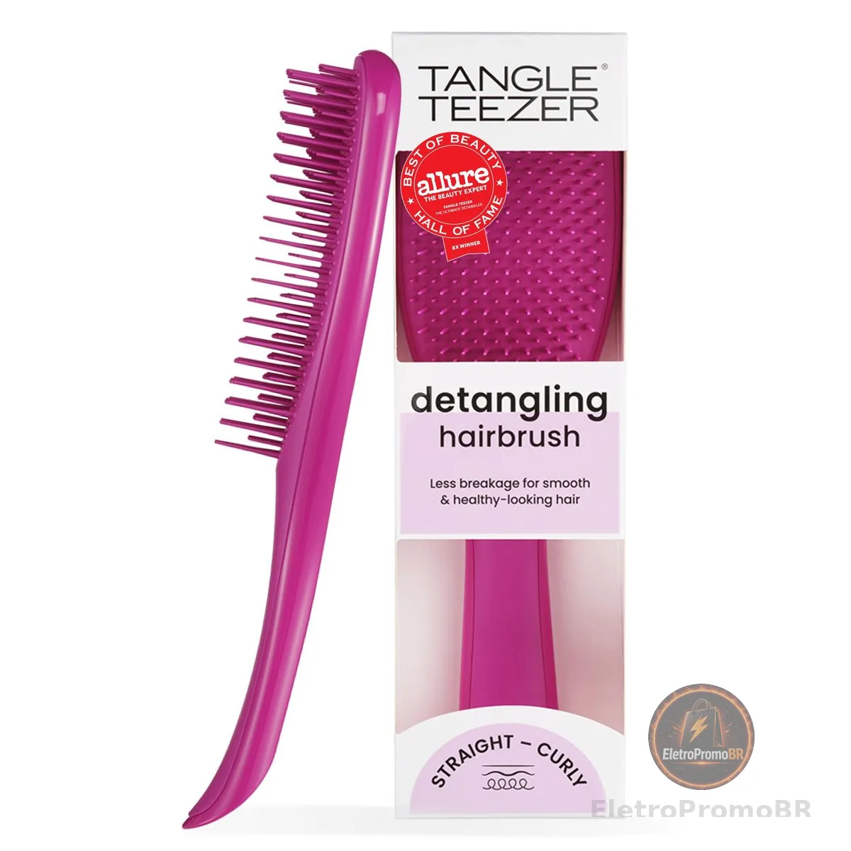 Tangle Teezer - Escova de cabelo desembaraçadora The Ultimate Detangler para todos os tipos de cabelo. Cor: Rosa