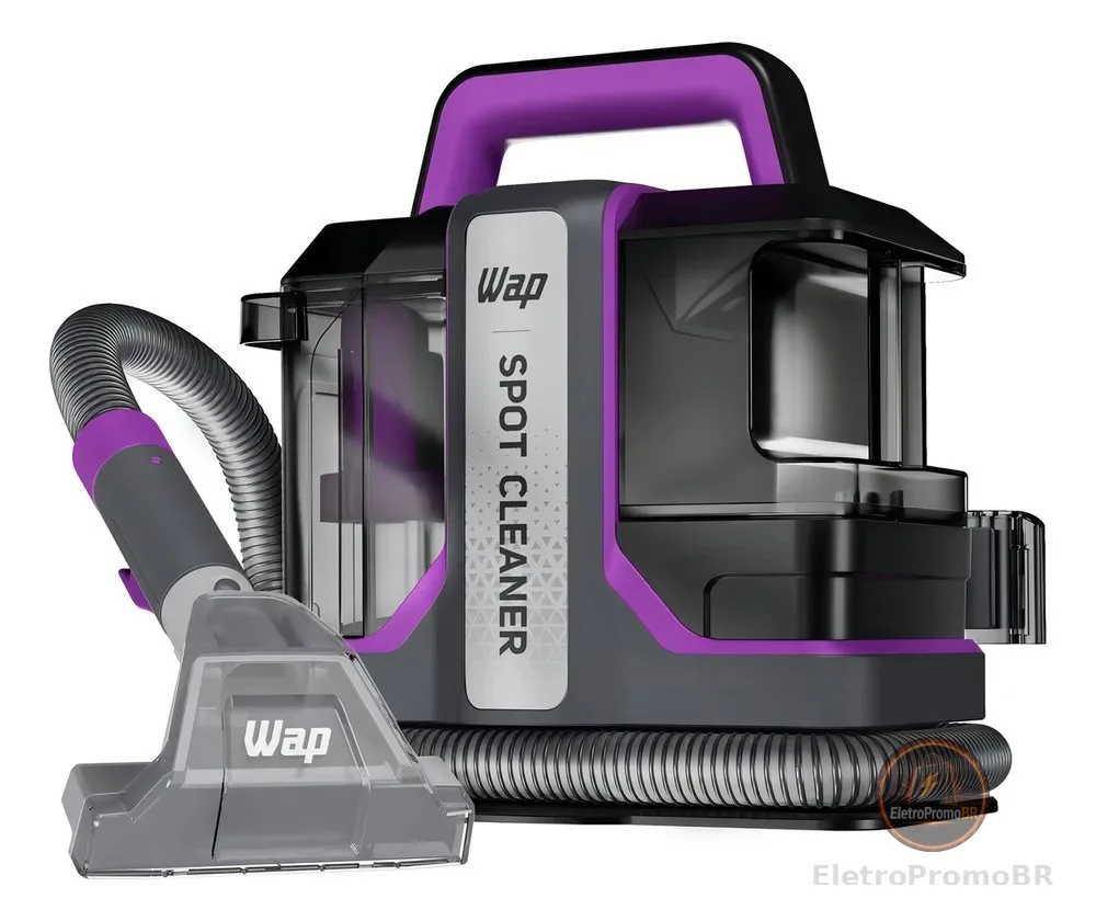 Extratora de Sujeira Portátil WAP Spot Cleaner W3 Borrifa Esfrega e Extrai 1450W de Potência e Bico de Autolimpeza