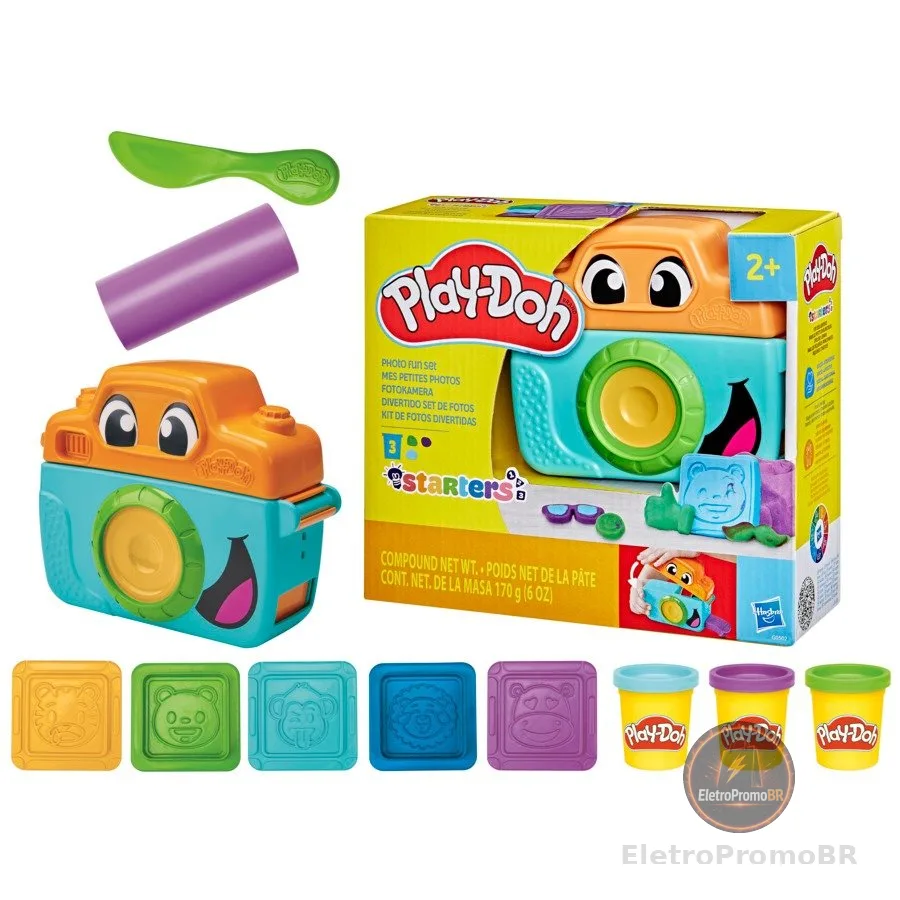 Massinha Play Doh Câmera Kit de fotos divertidas Hasbro G0502