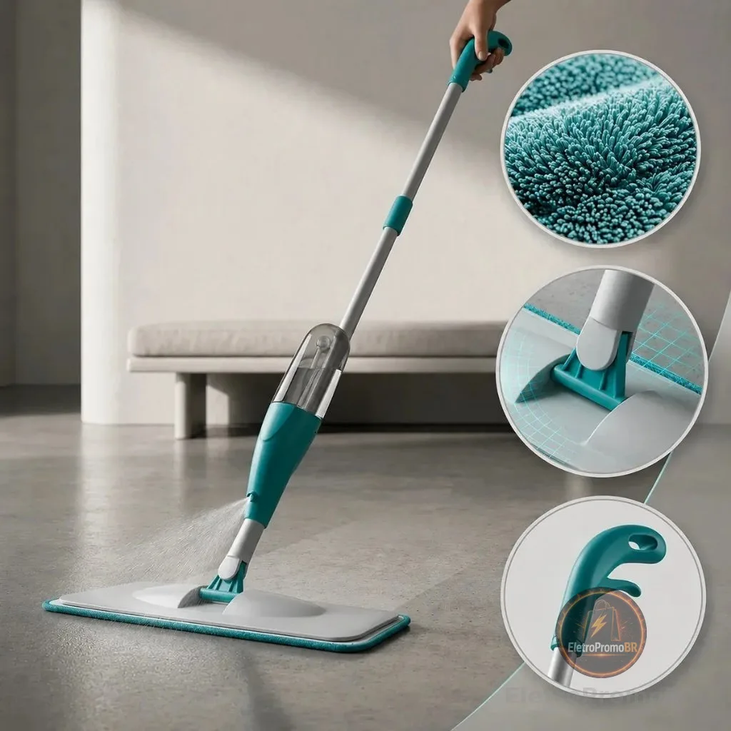 Mop Spray Com Reservatório Esfregão Vassoura Mágica