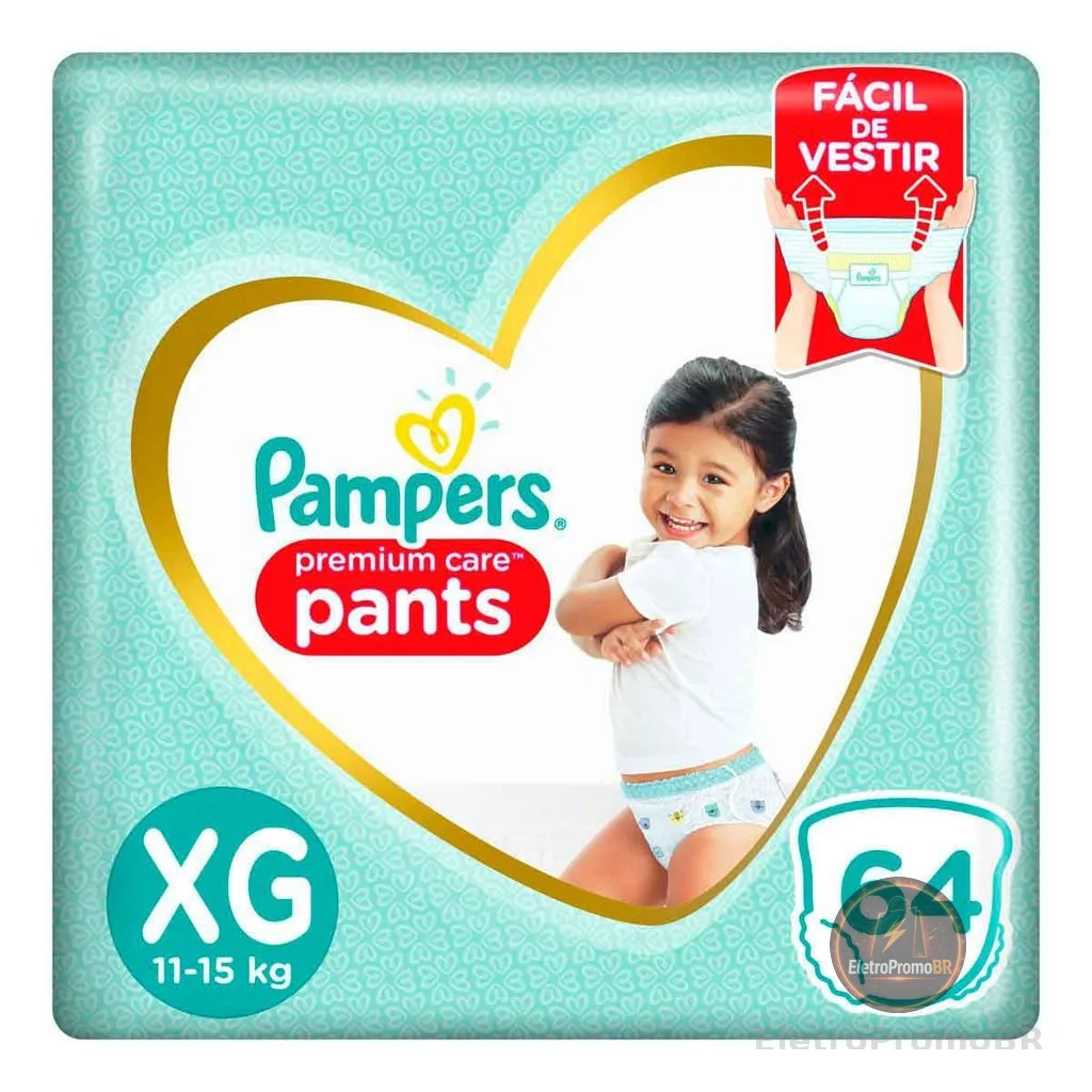 Fralda Descartável Pampers Premium Care Pants XG 64 Unidades