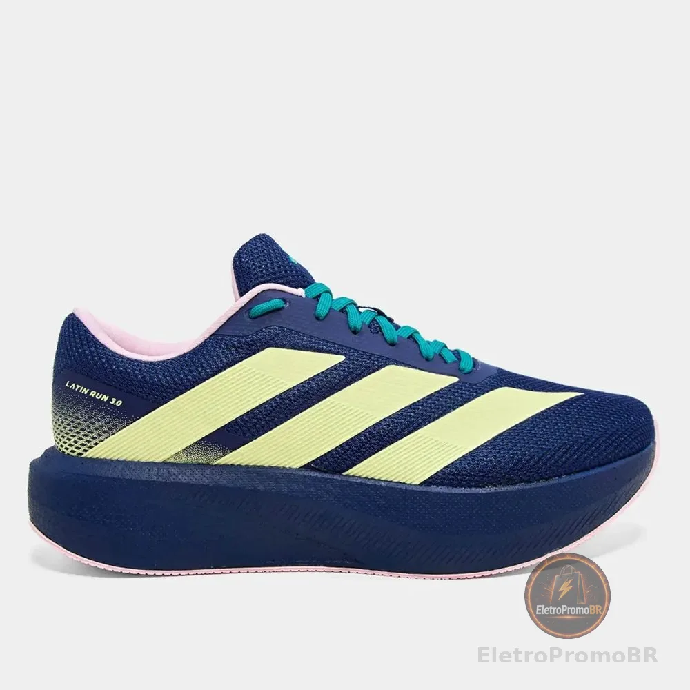 Tênis adidas Latin Run 3.0 Corrida Caminhada Treino Azul 38 Br