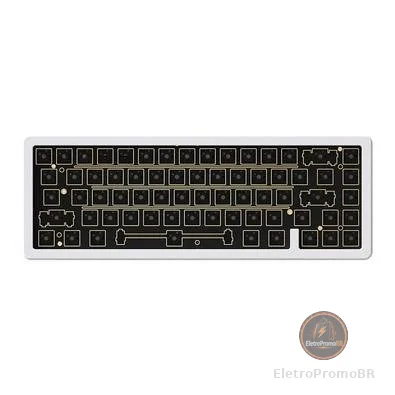 Base para Teclado Gamer Akko Kit Diy SPR67, Branco, ANSI