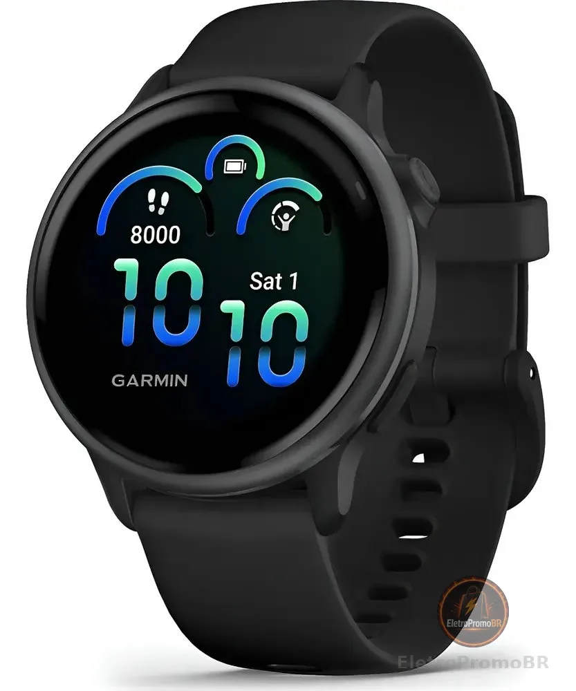 Relógio Vívoactive 6 com Monitor Cardíaco e GPS 42mm Preto Garmin