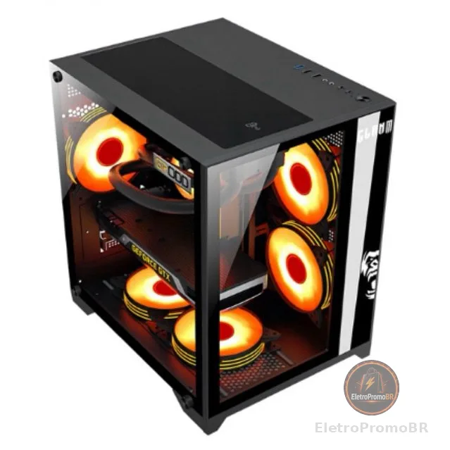 Gabinete Gamer Para Placa Micro Atx E Mini Itx Tipo Aquario